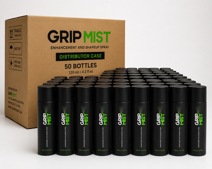 Grip Mist bottles and packaging on a white background