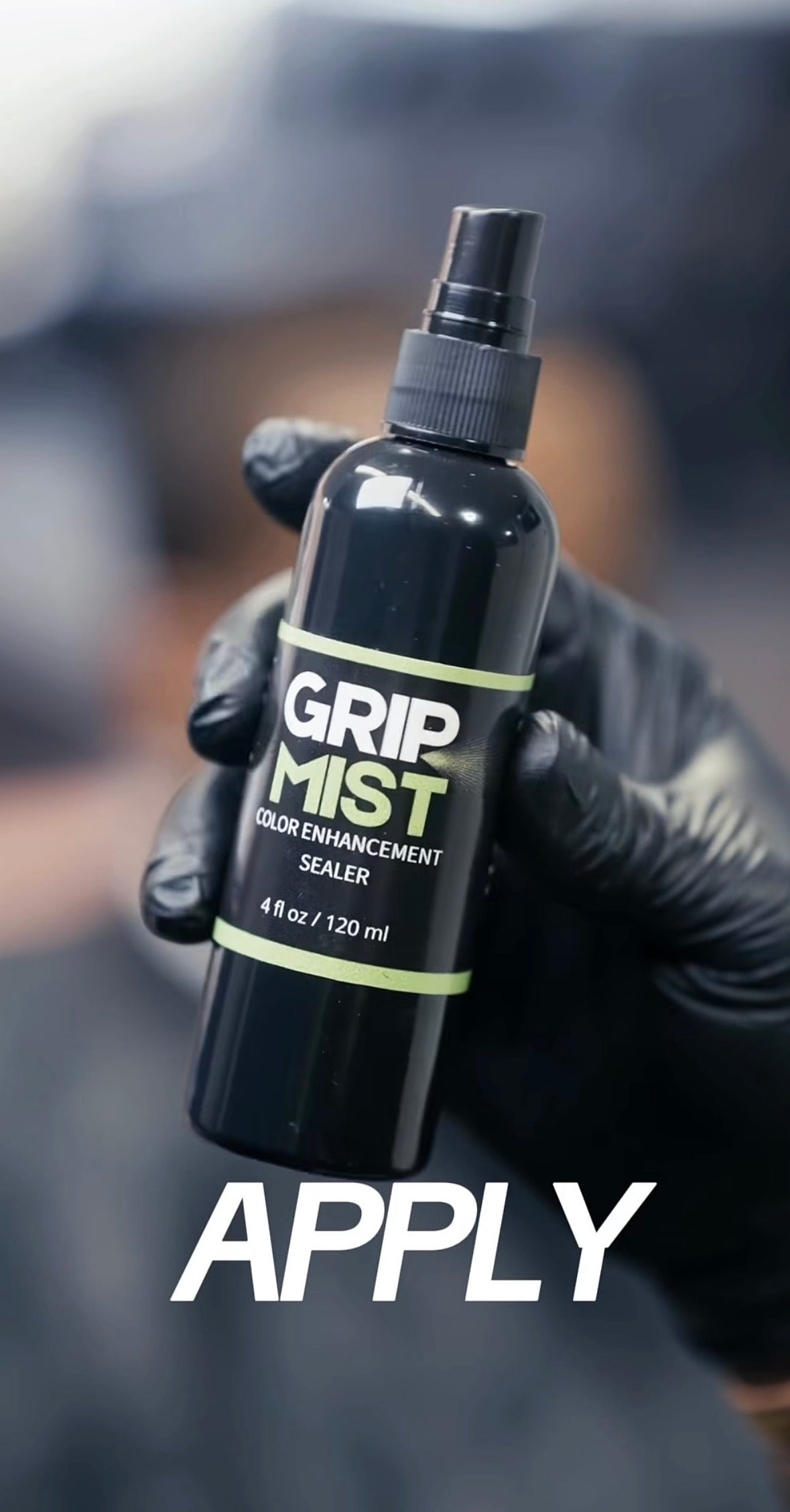 GripMist bottle held by @varthebarber varthebarber 